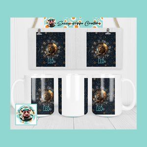 Ceramic Coffee Mug Leo Lion Zodiac Astrological Sign Horoscope 15oz Sublimated